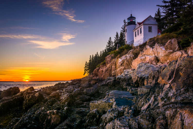 Acadia lighthouse Maine