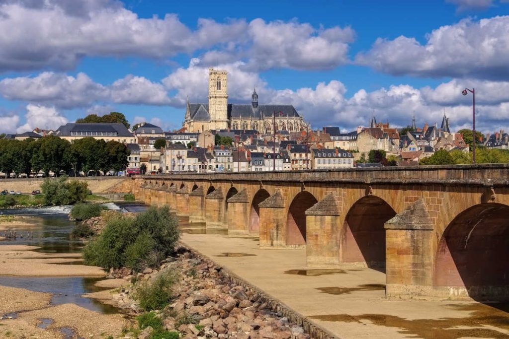 Nevers France cathedral river