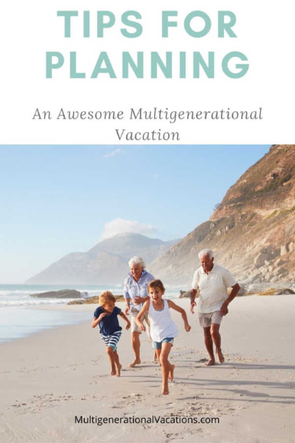 Perfect Trip with Grandparents running on beach-Multigenerational Vacations