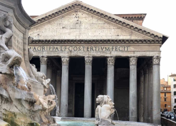 Pantheon Rome with grandparents Laroye