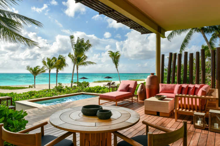 Beachfront_Studio_Suite_Terrace Rosewood Mayakoba-Multigenerational Vacations