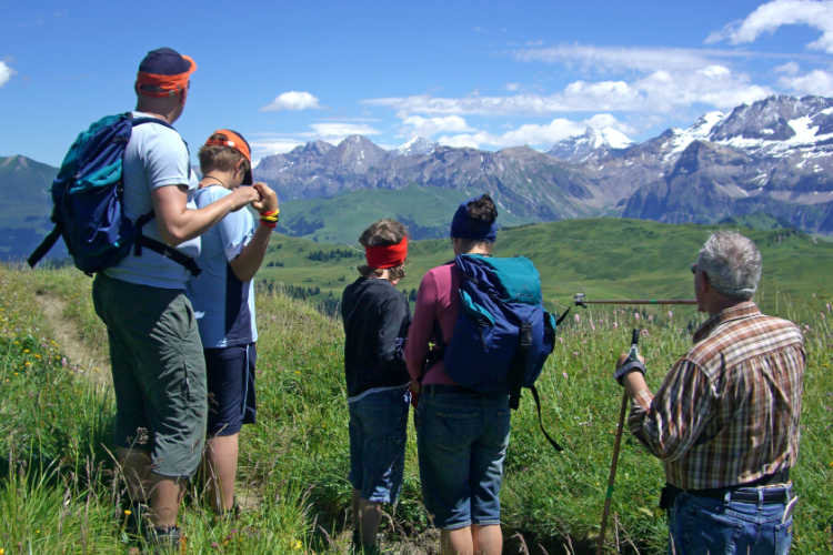 Switzerland hiking family