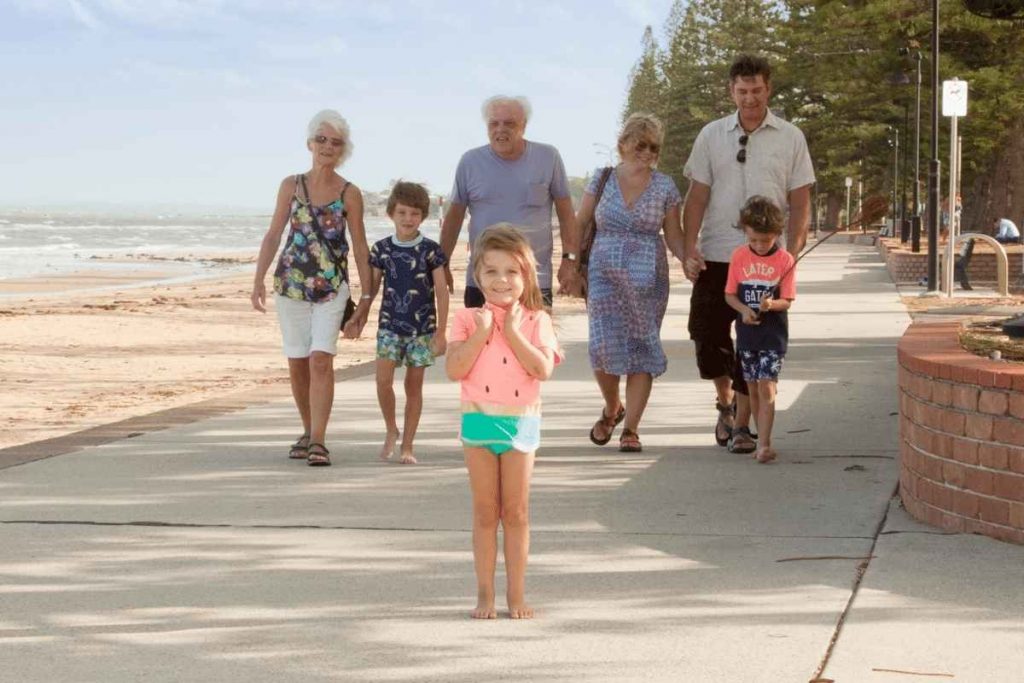 Australia beach vacation with grandparents