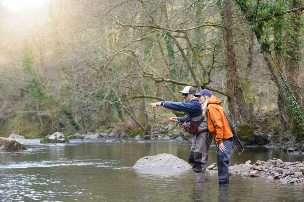 fly fishing with a guide