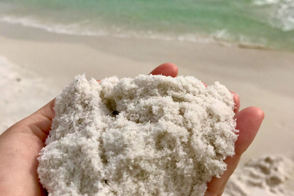 Soft powder white sand