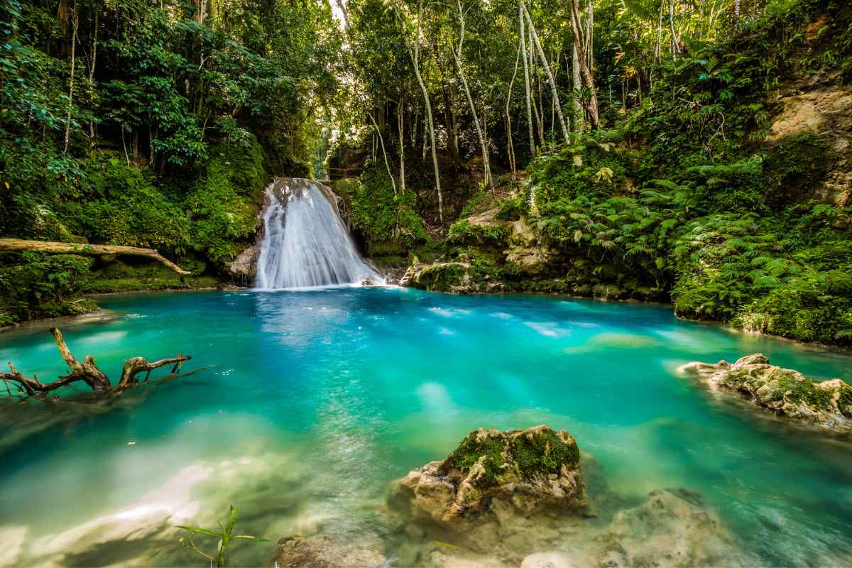 Blue hole Jamaica waterfall