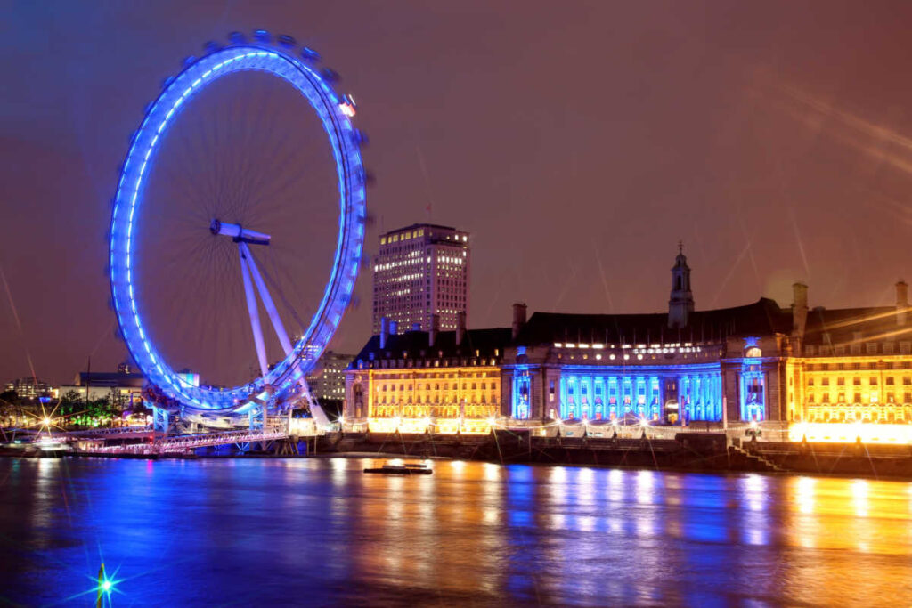 London Eye Thames Night