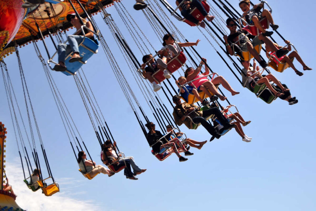 Santa Cruz flying chairs amusement park