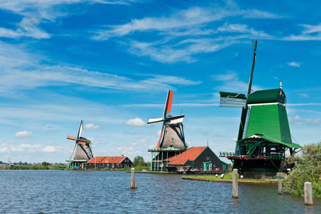 Zaanse Schans Netherlands windmills